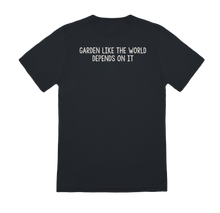 Cargar imagen en el visor de la galería, Sparrowhawk Eco Tee in Dark Grey, available for purchase at Sparrowhawk Native Plants in Portland, OR